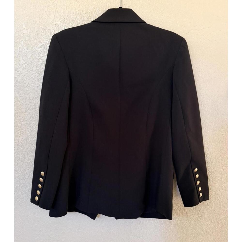 New L’’Agence Kenzie double breasted blazer in black gold buttons Sz 14 $675 - Picture 7 of 10